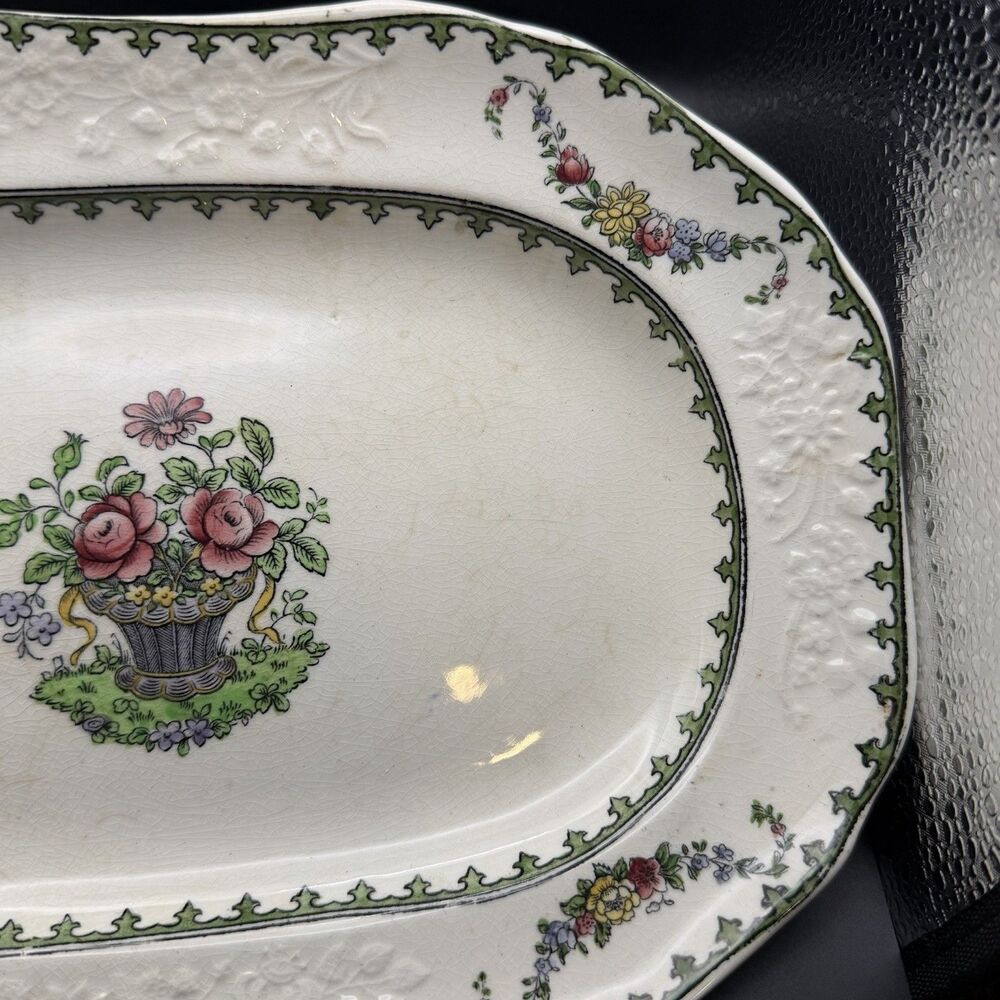 Spode Copeland Vienna Floral Oval Platter England Ceramic Glossy MPN 552768 - Picture 3 of 7